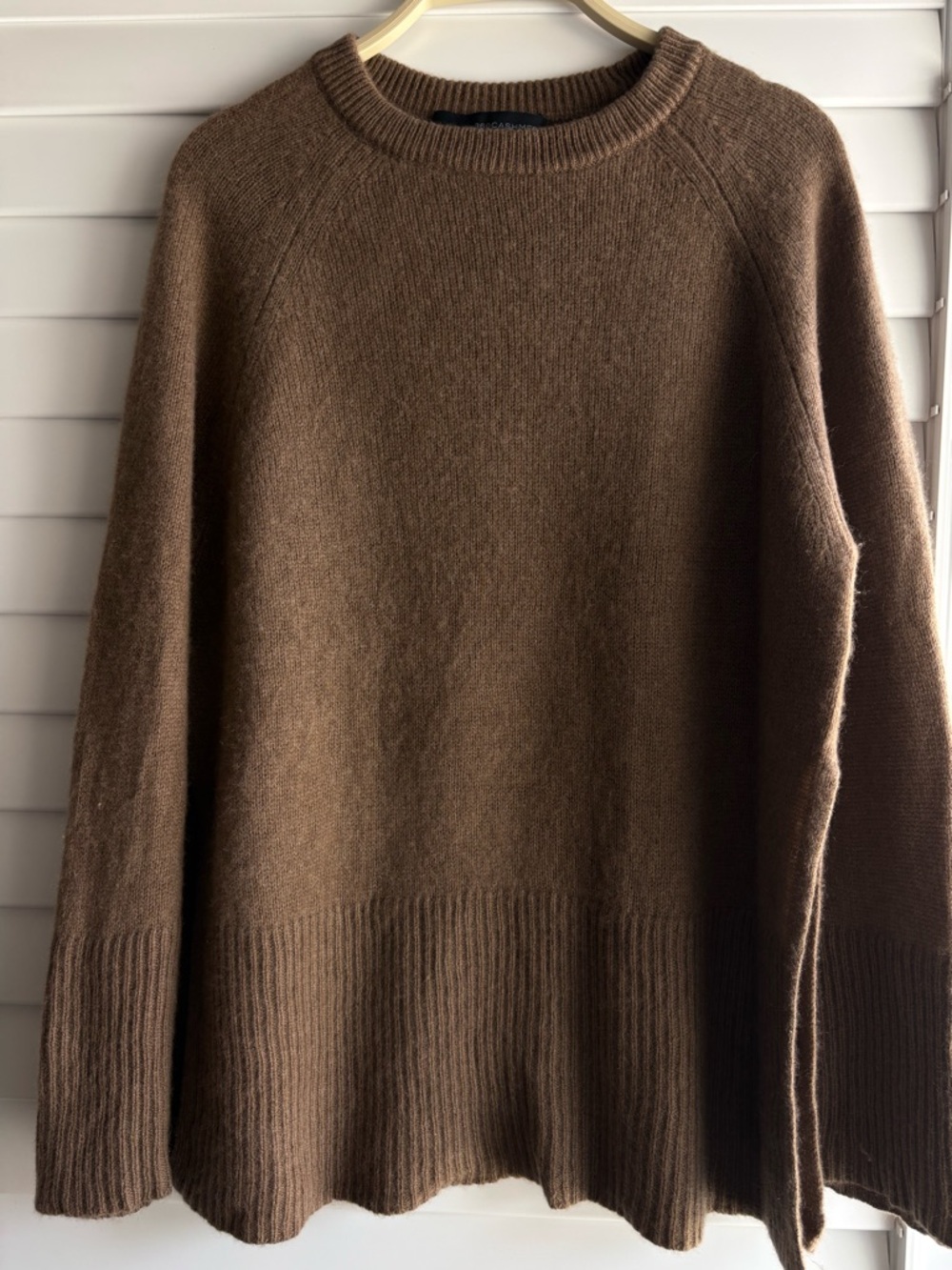 360 Cashmere Women’s Cashmere Brown Crewneck Sweater